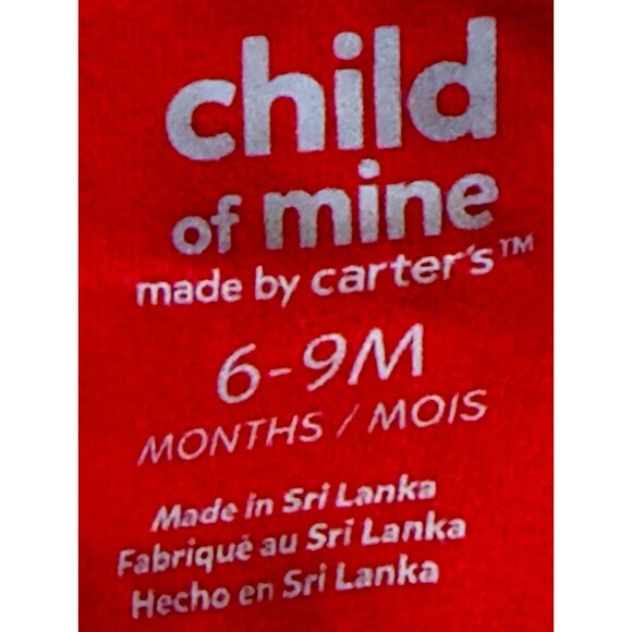 Child Of Mine By Carters NWT Red Snowflake & Reindeer Sleeper Infant 6-9 Months - Picture 3 of 4